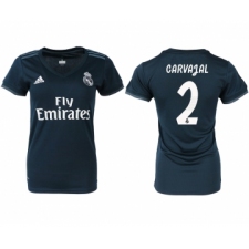 2018-19 Real Madrid 2 CARVAGAL Away Women Soccer Jersey