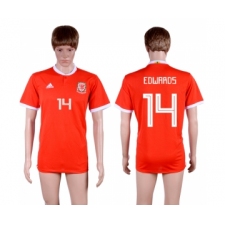 2018-19 Wales 14 EDWARDS Home Thailand Soccer Jersey