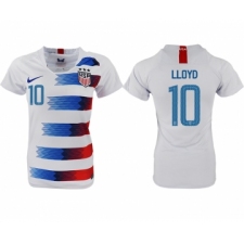 2018-19 USA 10 LLOYD Home Women Soccer Jersey