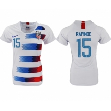 2018-19 USA 15 RAPINOE Home Women Soccer Jersey