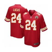 Men's Nike Kansas City Chiefs #24 Jordan Lucas Game Red Team Color NFL Jersey