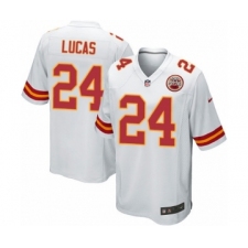 Men's Nike Kansas City Chiefs #24 Jordan Lucas Game White NFL Jersey