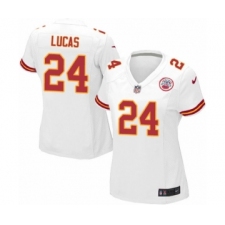 Women's Nike Kansas City Chiefs #24 Jordan Lucas Game White NFL Jersey