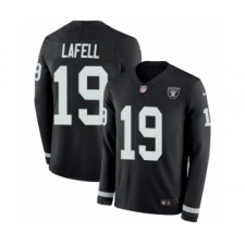 Youth Nike Oakland Raiders #19 Brandon LaFell Limited Black Therma Long Sleeve NFL Jersey