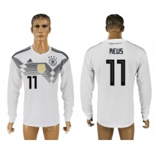 Germany 11 REUS Home 2018 FIFA World Cup Long Sleeve Thailand Soccer Jersey