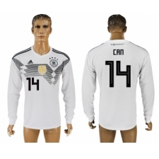 Germany 14 CAN Home 2018 FIFA World Cup Long Sleeve Thailand Soccer Jersey
