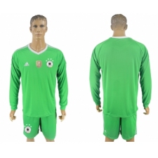 Germany Green Goalkeepe 2018 FIFA World Cupr Long Sleeve Soccer Jersey