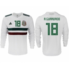Mexico 18 A.GUARDADO Away 2018 FIFA World Cup Long Sleeve Thailand Soccer Jersey