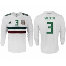 Mexico 3 SALCEDO Away 2018 FIFA World Cup Long Sleeve Thailand Soccer Jersey