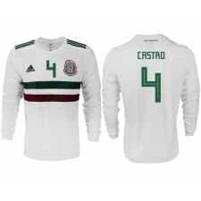 Mexico 4 CASTRO Away 2018 FIFA World Cup Long Sleeve Thailand Soccer Jersey