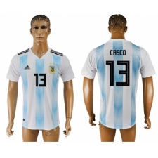 Argentina 13 CASCO Home 2018 FIFA World Cup Thailand Soccer Jersey