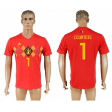 Belgium 1 COURTOIS Home 2018 FIFA World Cup Thailand Soccer Jersey