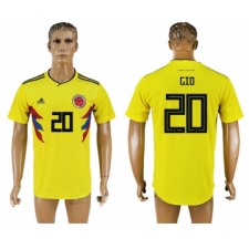 Colombia 20 GIO Home 2018 FIFA World Cup Thailand Soccer Jersey