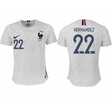 France 22 HERNANDEZ Away 2018 FIFA World Cup Thailand Soccer Jersey