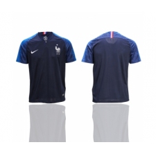 France Home 2-Star 2018 FIFA World Cup Thailand Soccer Jersey