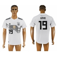 Germany 19 GOTZE Home 2018 FIFA World Cup Thailand Soccer Jersey