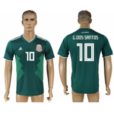 Mexico 10 G. DOS SANTOS Home 2018 FIFA World Cup Thailand Soccer Jersey