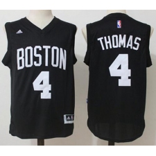 Boston Celtics #4 Isaiah Thomas Black Fashion Stitched NBA Jersey