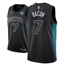 Men 2018-19 Season Charlotte Hornets #7 Dwayne Bacon 30th Anniversary City Edition Black Jersey