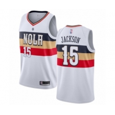 Youth New Orleans Pelicans #15 Frank Jackson White Swingman Jersey - Earned Edition