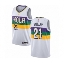 Men's New Orleans Pelicans #21 Darius Miller Authentic White Basketball Jersey - City Edition