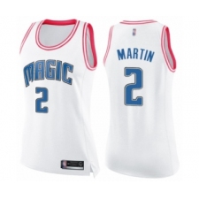 Women's Orlando Magic #2 Jarell Martin Swingman White Pink Fashion Basketball Jersey