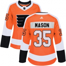 Women's Adidas Philadelphia Flyers #35 Steve Mason Orange Home Authentic Stitched NHL Jersey