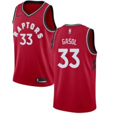 Men's Nike Toronto Raptors #33 Marc Gasol Red NBA Swingman Icon Edition Jersey