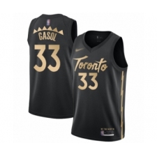 Women's Toronto Raptors #33 Marc Gasol Swingman Black Basketball Jersey - 2019 20 City Edition