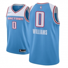Men NBA 2018-19 Sacramento Kings #0 Troy Williams City Edition Blue Jersey