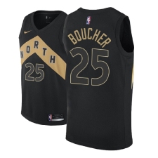Men NBA 2018-19 Toronto Raptors #25 Chris Boucher City Edition Black Jersey