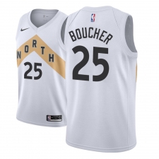 Men NBA 2018-19 Toronto Raptors #25 Chris Boucher City Edition White Jersey