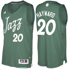 Men's Utah Jazz #20 Gordon Hayward adidas Green 2016-2017 Christmas Day NBA Swingman Jersey
