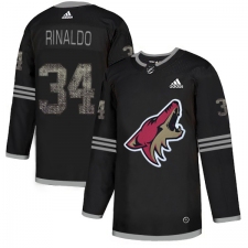 Men's Adidas Arizona Coyotes #34 Zac Rinaldo Black Authentic Classic Stitched NHL Jersey