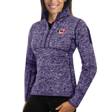 Carolina Hurricanes Antigua Women's Fortune Zip Pullover Sweater Purple