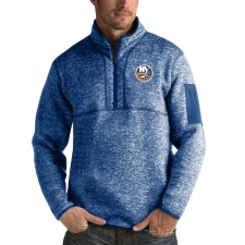 Men's New York Islanders Antigua Fortune Quarter-Zip Pullover Jacket Blue