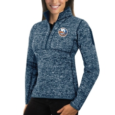 New York Islanders Antigua Women's Fortune Zip Pullover Sweater Royal