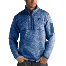 Men's St. Louis Blues Antigua Fortune Quarter-Zip Pullover Jacket Blue