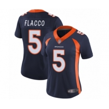 Women's Denver Broncos #5 Joe Flacco Navy Blue Alternate Vapor Untouchable Limited Player Football Jersey