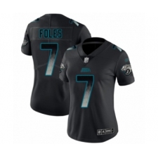 Women's Jacksonville Jaguars #7 Nick Foles Limited Black Smoke Fashion Football Jersey
