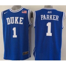 Blue Devils #1 Jabari Parker Blue Basketball New Stitched NCAA Jersey