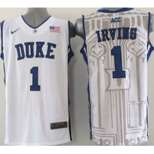 Blue Devils #1 Kyrie Irving White Basketball Stitched NCAA Jersey