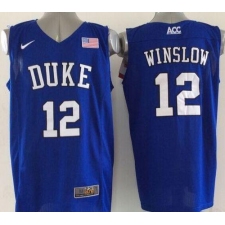 Blue Devils #12 Justise Winslow Royal Blue Basketball Elite Stitched NCAA Jersey