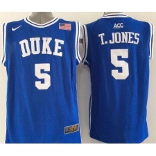 Blue Devils #5 Tyus Jones Blue Basketball New Stitched NCAA Jersey