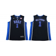 Duke Blue Devils #1 Zion Williamson Black Basketball Elite Stitched NCAA Jersey