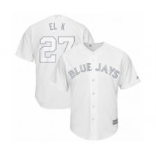 Men's Toronto Blue Jays #27 Vladimir Guerrero Jr. El K  Authentic White 2019 Players Weekend Baseball Jersey