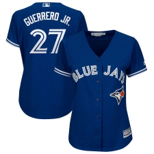 Women's Toronto Blue Jays #27 Vladimir Guerrero Jr.Majestic Plus Size Cool Base Player Jersey – Royal