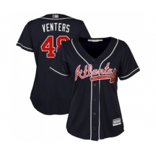 Women's Atlanta Braves #48 Jonny Venters Replica Blue Alternate Road Cool Base Baseball Jersey
