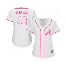 Women's Atlanta Braves #48 Jonny Venters Replica White Fashion Cool Base Baseball Jersey