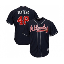 Youth Atlanta Braves #48 Jonny Venters Replica Blue Alternate Road Cool Base Baseball Jersey